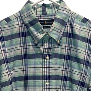 Ralph Lauren Classic Fit Plaid Button‎ Down Long Sleeve Shirt Men's XL Polo Pony